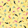 Blank Quilting Tropical Vibes Tropical Birds Yellow
