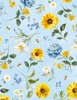 Wilmington Prints Bees and Blooms Large Floral Toss Blue