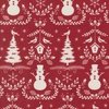 Moda Winter Friends Winter Damask Berry Red