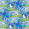 Studio E Fabrics Painting the World Swimming Dolphin Cyan