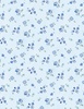 Wilmington Prints Bees and Blooms Small Floral Toss Blue
