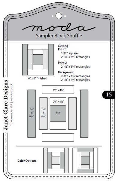 Moda Sampler Block Shuffle - Block 15