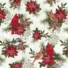 Windham Fabrics Holiday Greetings Winter Songbirds Ivory