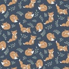 Studio E Fabrics Find Your Path Tossed Foxes Navy