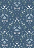 Lewis and Irene Fabrics The Water Gardens Graceful Reflections Navy Blue