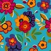 Michael Miller Fabrics Bright and Bold Bright Blooms Blue