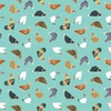 Clothworks Simple Life Chickens Mint