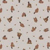 Lewis and Irene Fabrics Small Things Rivers and Creeks Beavers Warm Grey