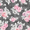 Michael Miller Fabrics Sunny Delight Rose Bouquet Charcoal