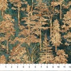 Northcott Stonehenge Rooted Trees Teal/Multi