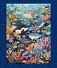 QT Fabrics Deep Sea Dazzle Undersea Panel Navy