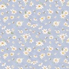 Clothworks Daisy Field Daisies and Bees Light Denim