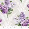 Northcott Lilac Garden Lilacs and Ferns Pale Gray