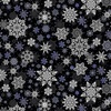 Studio E Fabrics First Frost 108 Inch Backing Tossed Snowflakes Black
