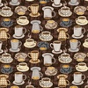 Windham Fabrics Coffee Connoisseur Mug Collection Dark Roast