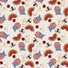 3 Wishes Fabric Hometown America Tossed Fruit Beige