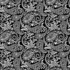 Blank Quilting Black Tie II 108 Inch Wide Backing Fabric Paisley Black/White