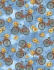 Wilmington Prints Sunspell Bicycles Toss Light Blue