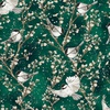 Hoffman Fabrics Cotton and Pine Birds Emerald/Silver