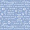 Benartex Nordic Cabin Words Blue
