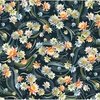 P&B Textiles Koi Pond Water Lilies Navy