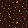Lewis and Irene Fabrics A Winter Nap Scattered Foliage and Friends Brown
