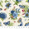 Northcott Something Blue Feature Floral Cream