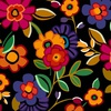 Michael Miller Fabrics Bright and Bold Bright Blooms Black