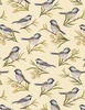 Wilmington Prints Chickadee Charm Birds All Over Cream