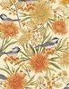 Wilmington Prints Chickadee Charm Large Birds and Floral All Over Cream