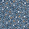 P&B Textiles Polar Pals Tiny Trees Dark Blue