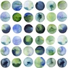 P&B Textiles Gemstones Set Circles Blue/Green