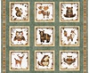 QT Fabrics Bearsville Animal Pictures Dark Sage