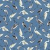 Clothworks Seashell Wishes Seabirds Denim