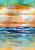 Northcott Lotus Texture Ombre Dark Blue/Multi