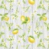 Henry Glass Fresh Picked Lemons Tossed Lemon Flowers Grey