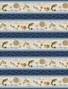 Wilmington Prints Gone Fishing Border Stripe Multi