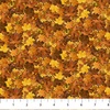 Northcott Autumn Woodland Naturescapes Packed Leaves Rust