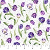 Northcott Tulip Garden Mini Tulips White/Multi
