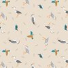 Lewis and Irene Fabrics Small Things Rivers and Creeks Herons and Kingfisher Cream