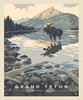 Riley Blake Designs National Parks Poster Panel Grand Teton