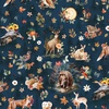 Hoffman Fabrics Woodsy and Whimsy Animals Navy