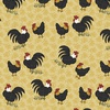 Benartex Heartland Field Roosters Light Gold