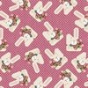 Benartex A Wooly Garden Garden Bunnies Pink