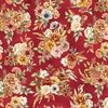 Hoffman Fabrics Harvest Bouquet Florals Cranberry