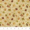 Northcott Autumn Woodland Naturescapes Leaf Toss Beige Multi