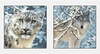 P&B Textiles Spirit Animals Snow Leopard/Wolf Panel