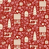 Andover Fabrics Cozy House Cozy House Vignette Garnet