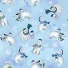 Clothworks Snowville Polar Bears Light Blue