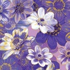 Benartex Metallic Impressions Garden Impressions Violet